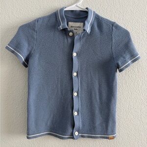 Abercrombie Kids Light Blue Button Down Polo Shirt